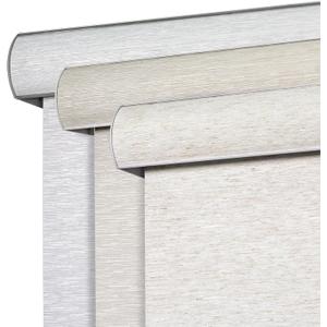 Joydeco Natural Woven Roller Shades for Indoor Windows, Cordless Blackout Blinds with Curved Valance, Thermal Insulated UV Protection Privacy Window Shades for Home and Office (Cream,24" W x 64" H)