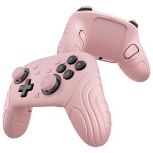 PlayVital for Nintendo Switch 2 Pro Controller Silicone Cover  Samurai Edition Protective Skin Case for Switch 2 Pro Controller with Back Button Caps & Thumb Grips & Stickers - Cherry Blossoms Pink