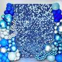 Royal Blue Shimmer Walls Backdrop 12 Pack Sequin Backdrops Wall Panels Independence Day Party Decoration Photo Backdrops for Anniversary Wedding Engagement Decoration