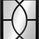 Kate and Laurel Cassat Modern Casual Window Wall Accent Mirror, Black