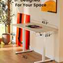 ErGear Height Adjustable Electric Standing Desk, 44 x 24 Inches Sit Stand up Desk, Memory Computer Home Office Desk, Natural