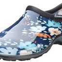 Plastics Sloggers Waterproof Garden Shoe for Women – Outdoor Slip-On Rain and Garden Clogs with Premium Comfort Support Insole Floral Fun Blue, Size  10