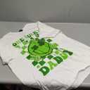 Mens Lucky Dad Conversation Shamrocks Pattys Day Groovy T-Shirt (Small)