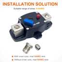 Erayco 100 Amp Circuit Breaker with Manual Reset, 12-48 Volt DC, 0-8 Gauge Trolling Motor Car Stereo Audio Inline Fuse Block Holders Inverter for Automotive Rv Marine Boat (100A)