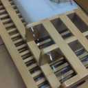 HBlife Bamboo Dish Drying Rack with Utensil Holder, 3-Tier Large Collapsible Wooden Dish Drainer Rack, Folding Drying Holder Dish Drainer for Kitchen Counter