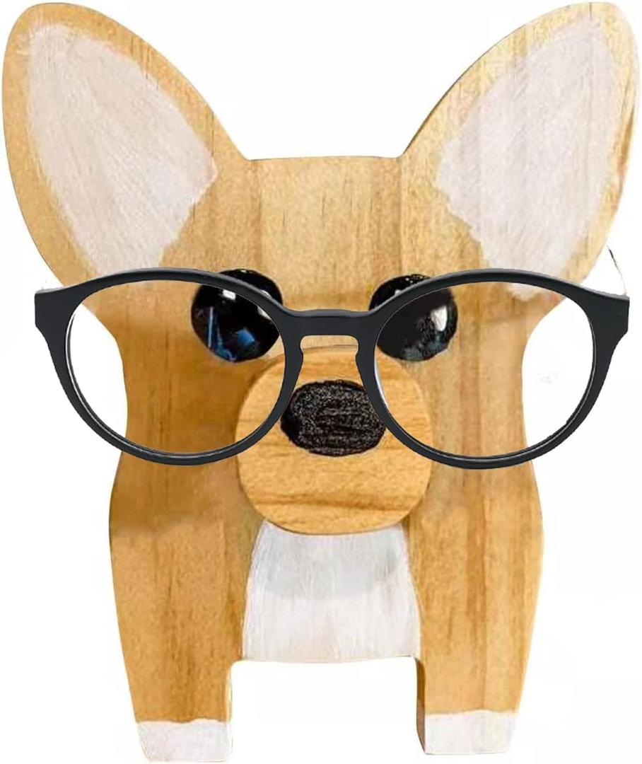 Dnoifne Cute Eyeglass Holder Display Stand, Fun Puppy Dog Glasses Holder Stand, Animal Eyeglass Retainers, Creative Sunglasses Display, Cute Animal Design Gifts, Home Office Decoration