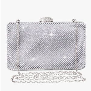 Ladies Sparkly Rhinestones Evening Clutches Women's Crystal Diamante Evening Bag Prom Wedding Handbag Party Purse