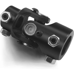 1" DD X 3/4" DD Single Steering Shaft U Joint Coupler Black Steel Universal Coupling