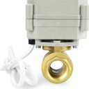 2 Way 1/4" 12VDC 9-24VDC 0-5V Brass NPT Proportional Integral Modulating Control Motorized Ball Valve