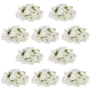NUPTIO White Flower Balls for Wedding Table Centerpieces, 10 Pcs Fake Rose
14.2 inch Diameter, Artificial Floral Arrangement for Party Event, Birthday, Quinceanera, Bridal Shower Decorations
