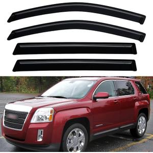 Window Visors Rain Guards for 2010-2017 GMC Terrain, Out-Channel Window Vent Wind Deflectors Visors Shades for 10 11 12 13 14 15 16 17 GMC Terrain