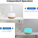 Aromatherapy Essential Oil Home Diffuser with Remote Control, 300ML Large Room Cool Mist Air Humidifier, 8 Hours Quiet Operation, Timer, 7 Colors LED Night NightSuitable Home,Yoga. (Yellow Wood Grain)
