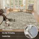 RUGSURE Washable Area Rugs, 3' x 5 ' - 1/6 Thick - Stain & Water Resistant Non-Slip - Perfect Resistant Rug for Living Room, Bedroom, Nursery, Pet & Child Friendly, Vibrant Colors Rugs, Brown