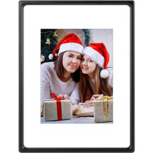 Golden State Art, 8x12 Picture Frames - Brown Solid Wood with Glass - Rounded Corner 12x8 Picture Frame Matted to 7x9 Photos - Wall or Tabletop Decor Display