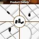 Sink Protector Grid 26-1/16" x 14-1/16",Rear Drain with Corner Radius 3-1/2", Stainless Steel Material, (Rear Drain)