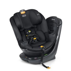 Chicco Fit360 ClearTex Rotating Convertible Car Seat with 360 Degree Rotation for Rear-Facing and Forward-Facing, LeverLock Self-Tensioning Lock System, Obsidian/Black (Manufacturing Date: Mar 2026)