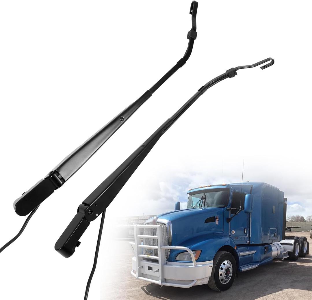 1 Pair Windshield Wiper Arm Compatible with Kenworth T600 T600A T660 T800, 2006-2012 - Replace 602-5403 602-5404 (Front Left Driver Side+Front Right Passenger Side)