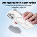 2 x Compatible with Magnetic Matte Clear Case for Phone 17Tough Drop-Resistant Design, Anti-Yellow, Shockproof, Slim Transparent Cover (White)