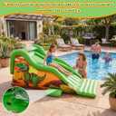 Seenelling 125 Inch Giant Extended Inflatable Dinosaur Pool Slide, Large Inflatable Water Slide Outdoor Water Play Summer Swimming Pool Play Game Toy for Adults