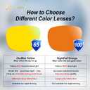 Goiteia Orange Blue Light Blocking Glasses Clip on for Migraine-Gaming Glasses for Eyes Strain/Light Sensitive-Help to Sleep