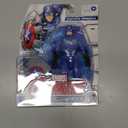 Avengers Marvel Mech Strike 6-inch Scale Action Figure Toy Captain America with Compatible Mech Battle Accessory, for Kids Ages 4 and Up, Black