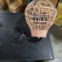 3-Light Rattan Pendant Light, 16.54 Inches,Hand-Woven Boho Pendant Light, Wicker Chandelier Light fixturer for Dining Room, Living Room, Bedroom, Kitchen, Farmhouse Chandelie