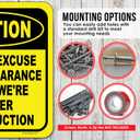 Caution Please Excuse Our Appearance While We're Under Construction - Caution Sign, Construction Signs, No Trespassing Signs - Aluminum Indoor or Outdoor Signs for Home, Office, Work - 8.5" x 10"
