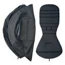 Baby Stroller Seat Cushion and Canopy Compatible with Babyzen YOYO 2 and YOYO+, Pushchair Accessories Replacement Kit, Waterproof Double-Layer Fabric (Black)