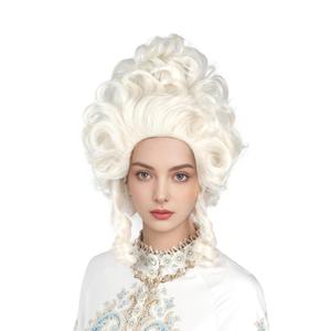 Platinum Blonde Wig Short Curly Blonde Beehive Wig Queen Cosplay Halloween Costume Wigs For Women