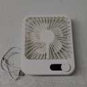 Travel Fan for Sleeping, 6.8" Small Portable Fan Rechargeable Battery Powered, 100 Speeds Personal Mini Desk Fan for Office Bedroom, Cruise Ship Beach Vocation Travel Essentials, White