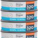 Compatible with Diaper Genie Pails, 4-Pack, 1280 count