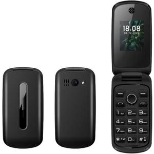 ASHATA F4 Senior Flip Phone, 2G SOS Big Mobile Phone with Powerful Flashlight, 1.77 Screen, Dual SIM, High Volume, Basic Cell Phone for Elderly, 1200mAh Battery, Easy to Use (US)