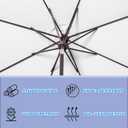 9Ft Elegant Valance Patio Umbrella, Outdoor Umbrellas for Patio with Auto-Tilt and Crank Systerm, Table Umbrella for Outdoors, Poolside,Beach, Backyard