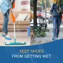 Hitituto Shoe Covers Disposable Non-slip for Indoors -100 Pieces (50 Pairs) Waterproof Premium CPE Booties Shoes Protectors Coverings, fits up to size 11 US Men and 13 US Women, Blue, Large