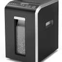 Locksworth Heavy Duty Micro-Cut Paper Shredder: 200-Sheet Auto Feed/10-Sheet Manual Feed, P-5 High Security, 8.5 Gallon Bin with Casters for Home Office