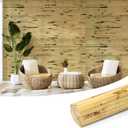 Art3d Natural Bamboo Wall Panel for Interior Wall Decor, Renewable Pole Wrap Wainscoting Paneling for Wall Ceiling Furniture Cabinet Office, 12 x 96 Inch - Light Burned, 1-Pack