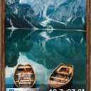 Hongkee 19.7x27.6 Frame, Rustic Brown Wood Style, Wall Mounting