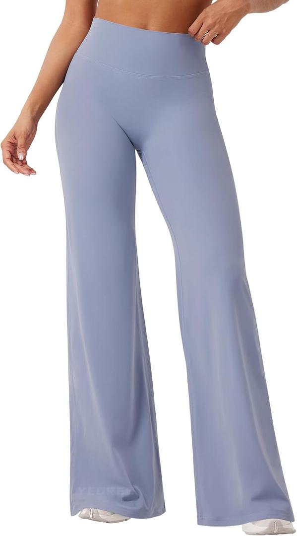 YEOREO Workout Leggings Womens No Front Seam Straight Leggings 29"/ 31.5"/ 33"/ 35" High Waist Buttery Eddiy Gym Yoga Pants (Small, Granite Blue)