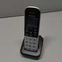 Panasonic Compact Cordless Phone with DECT 6.0, 1.6" Amber LCD and Illuminated HS Keypad, Call Block, Caller ID, Multiple Display Languages - 1 Handset - KX-TGB810S (Black/Silver)