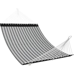 Patio Watcher 13 FT Quick Dry Textilene Hammock - Outdoor Double Hammock - Heavy Duty Hammocks for Outside - 450 lbs Capacity - Grey Plaid