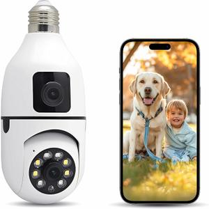 NWpangu Security Cameras for Home Security, 2K Dual Lens Indoor/Outdoor Cameras, Motion Detection and Alarm, Two-Way Talk, Night Vision, All-Round Monitoring.