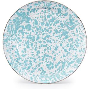 Golden Rabbit Enamelware - 15.5" Medium Tray (Sea Glass Swirl)
