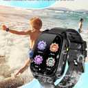 Waterproof Smart Watch for Kids 3-12 Years Old Boys Toys with 26 Games, Video Camera, Pedometer, Music Player, Alarm Clock, Flashlight, HD Touchscreen Toddler Watches Girls Birthdays Gifts