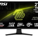 MSI MAG 274CXF 27-inch 2560 x 1440 (FHD) Curved Monitor, 280Hz, HDMI, DisplayPort, VGA Port, VESA Mountable, Tilt, Speaker, Slim Bezel, 0.5ms, Black