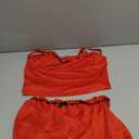 RUEWEY Women 2 Pieces Pajamas Set Bow Loungewear V-Neck Sleeveless Cami Tops and Shorts Sleepwear Outfits (Small, Red)