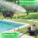 Small Outdoor Electrical Box (inner7.3 * 5.1 * 1.6) with Clear Waterproof Shield,Waterproof Extension Cord Cover,Weatherproof Connection Box with 4 Cable Entry for Plug,Connector (1PCS,Black)