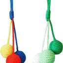 2 Pcs Hanging Cat Toys Sisal Ball – Interactive Cat Scratcher Toy with Sisal Rope, Scratching Replacement for Cage Accessories, Indoor Fun for Cats