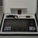 Scoreboard Electronic Digital Score Keeper with Remote Basketball Scoreboard Sports Score Ticker with Timer 24h Real Time for Football/Cornhole Hole/ping Pong/Table Tennis Dart Indoor&Outdoor Games (black)