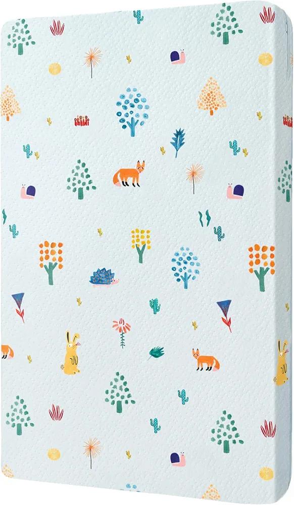 Mini Mattress, 38 x 24 with Washable Soft Jacquard Cover Fits for Mini and Portable Cribs, Dual Sided with Firm Support and Comfort Memory Foam, Woodland Animal Pattern