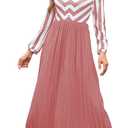 Women's Summer Floral Spaghetti Strap Long Maxi Dresses Low-Cut Bohemian Beach Sundress (Pink, XL)